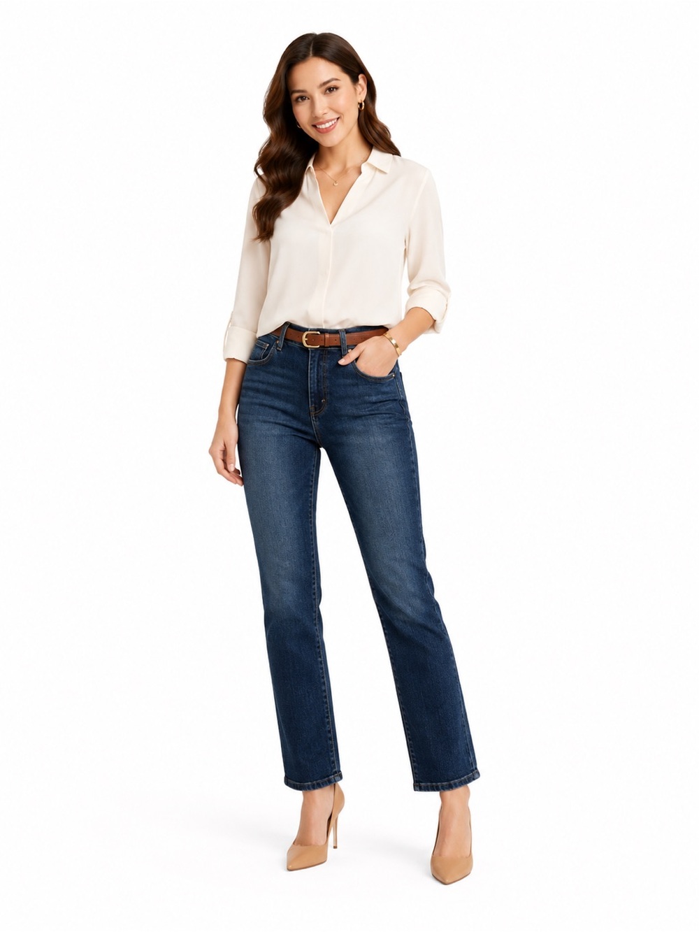 Ann Taylor Skinny Jeans in Dark Blue Denim